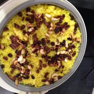 GHEE RICE WITH FRIED FRUIT & NUTS