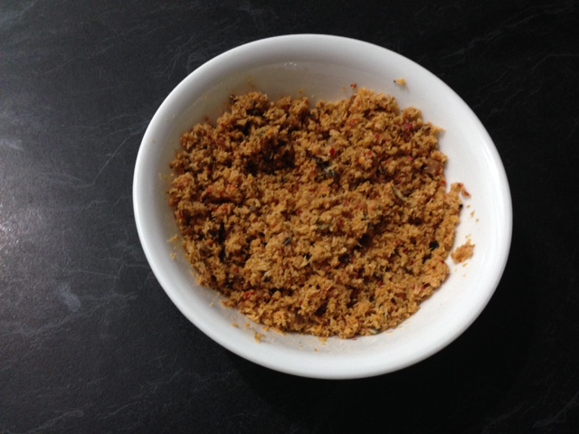 DRIED RED CHILLI COCONUT SAMBAL WITH MALDIVE FISH